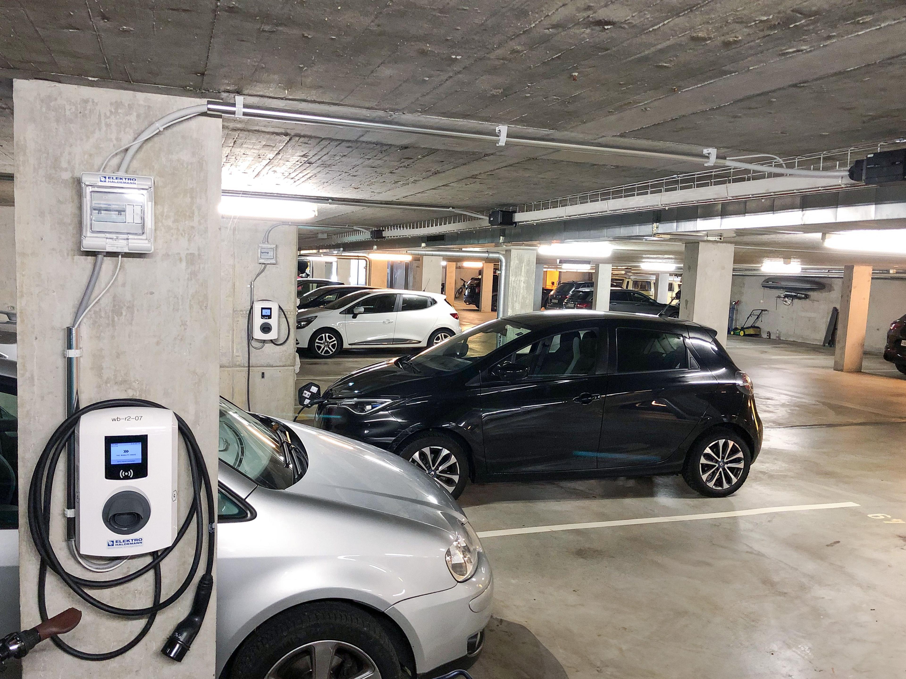 Wohnsiedlung Bern: Ladeinfrastruktur in Tiefgarage