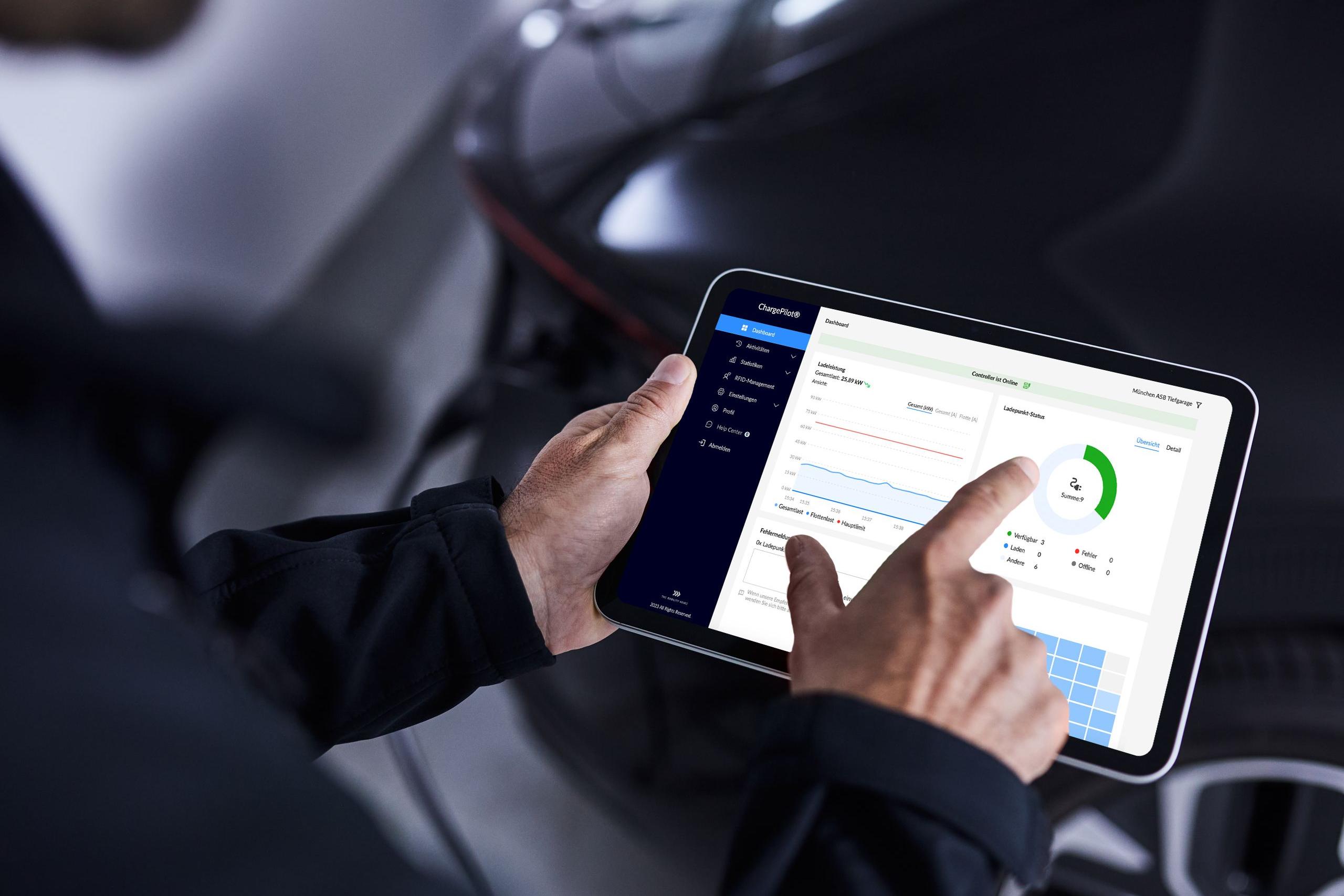 Blick auf ChargePilot Dashboard