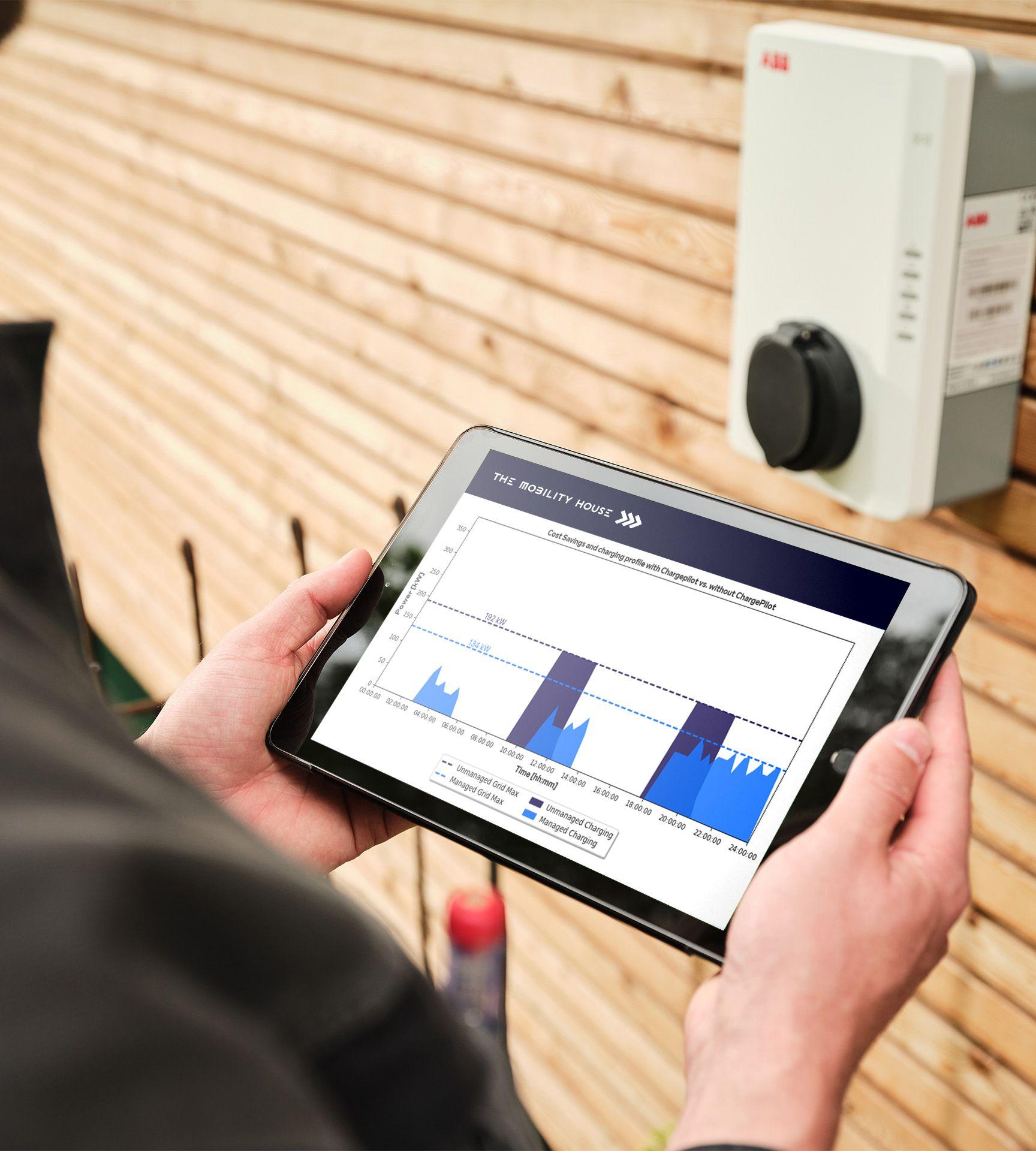 Charging simulations visualized on an iPad